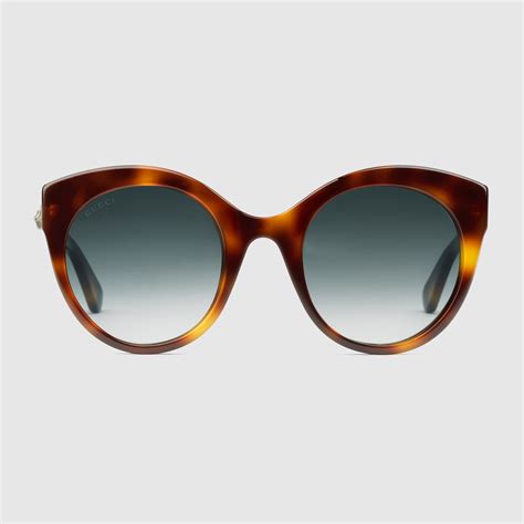 gucci tortoise shell sunglasses with red stripe|oversized cat eye sunglasses gucci.